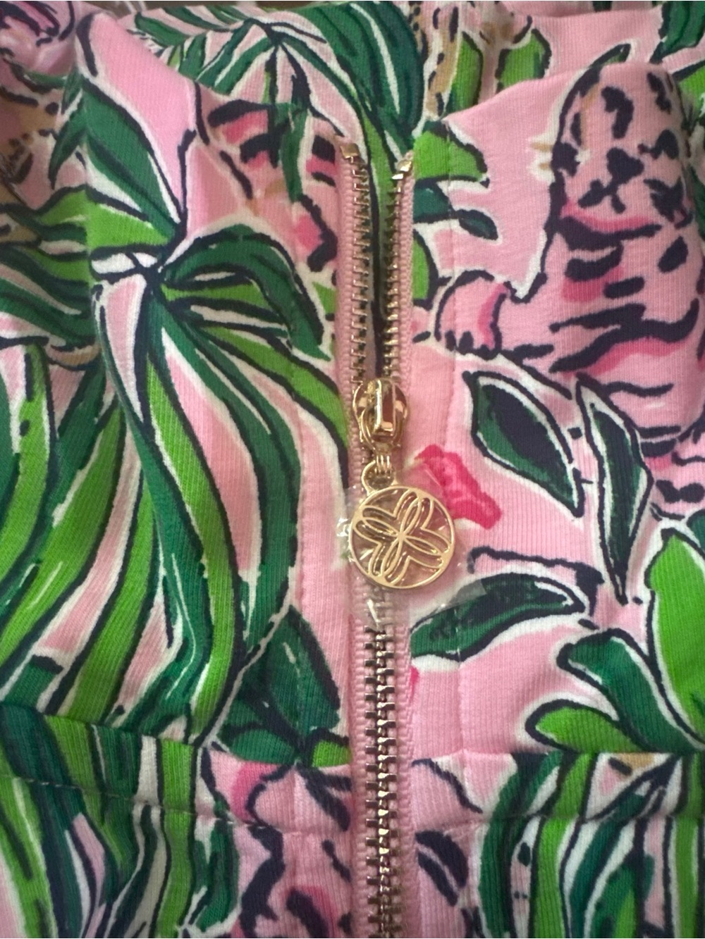 NWT Lilly Pulitzer Eleni UPF 50+ Half-Zip Pullover - Conch Shell Pink - Picture 3 of 9